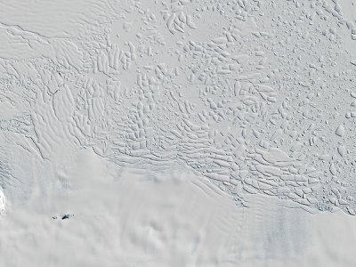 Thwaites Glacier as captured by the Copernicus Sentinel-2 mission, November 26, 2020.